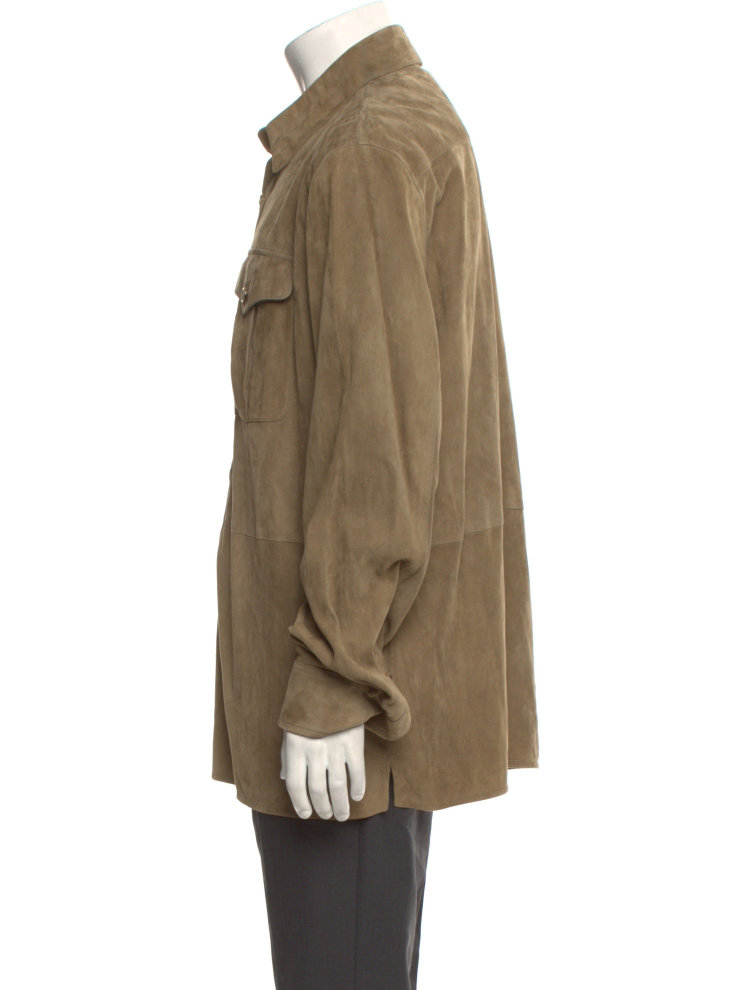 Ralph Lauren Purple Label Leather Long Sleeve Shirt w/ Tags