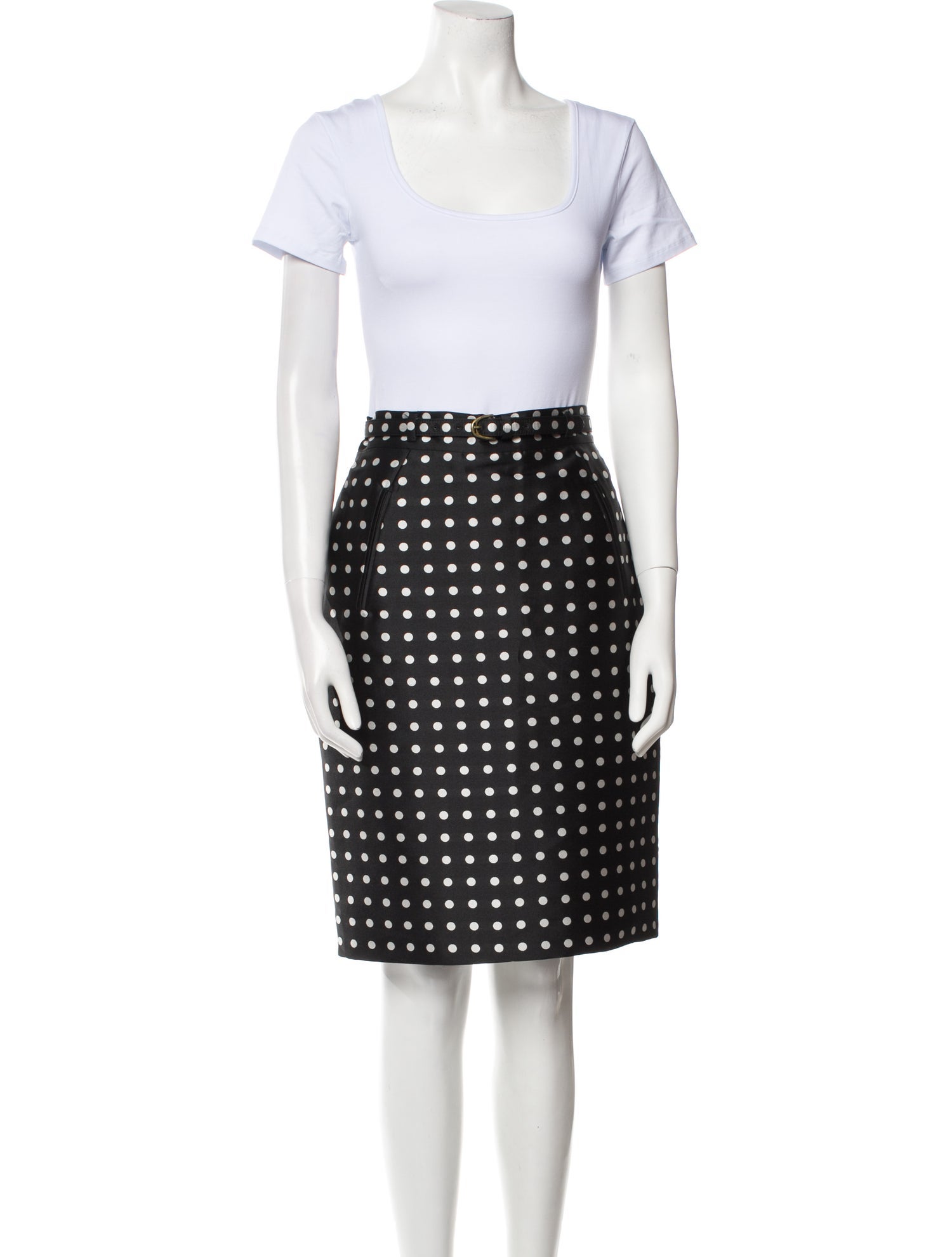 Ralph Lauren Purple Label Polka Dot Print Skirt Set