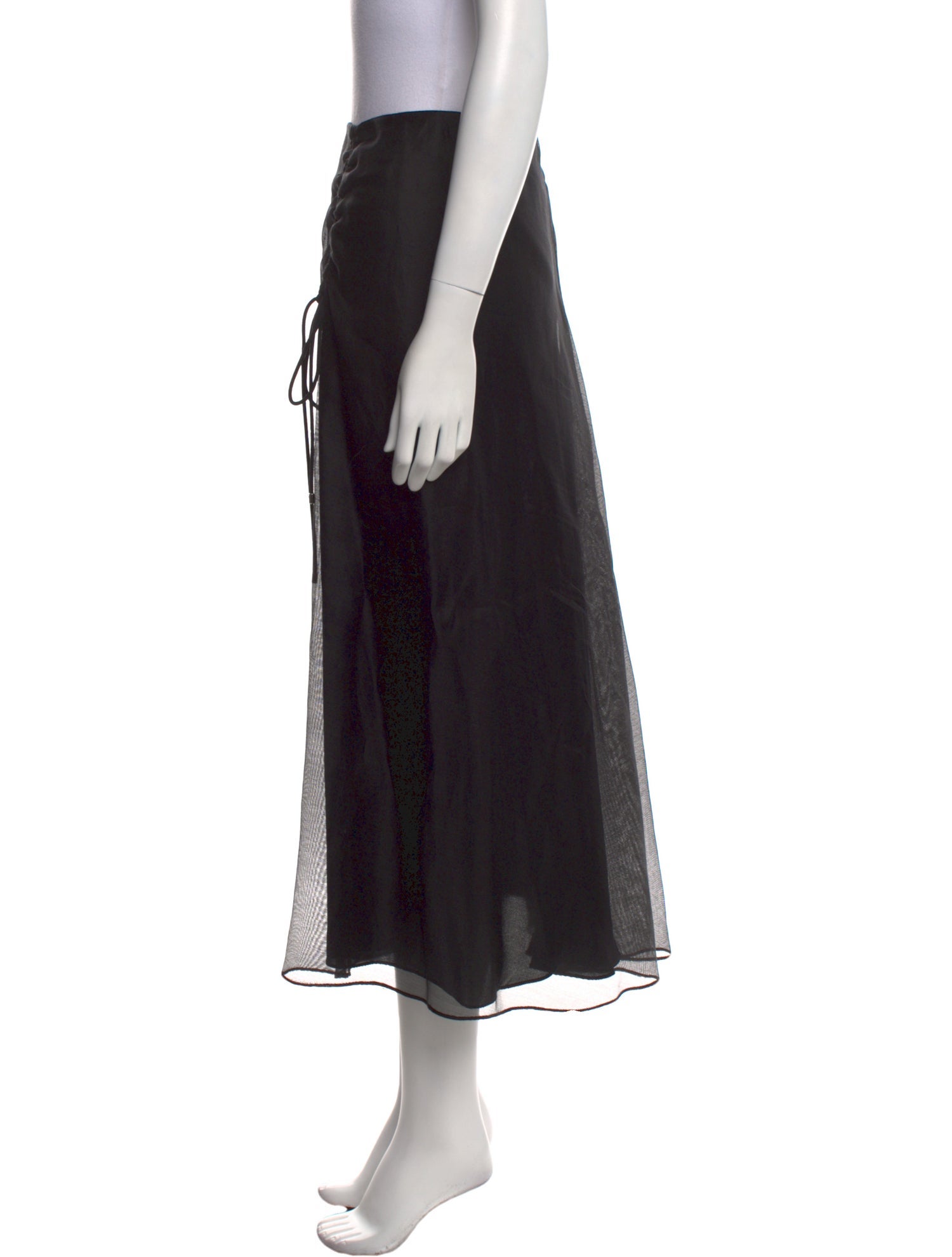 Ralph Lauren Purple Label Silk Midi Length Skirt