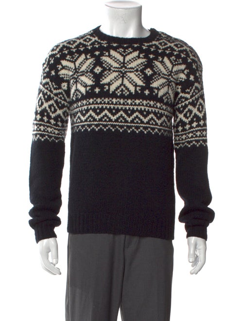 Ralph Lauren Purple Label Cashmere Graphic Print Pullover