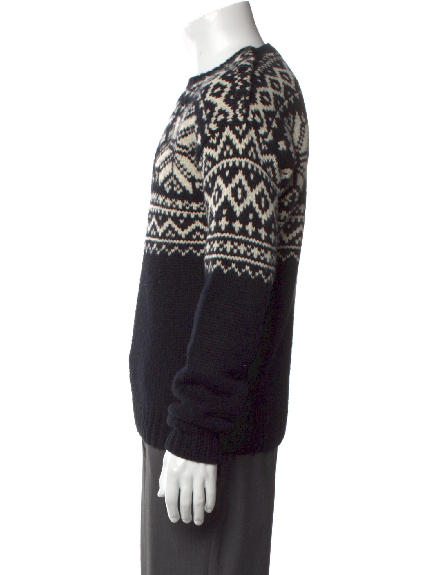 Ralph Lauren Purple Label Cashmere Graphic Print Pullover