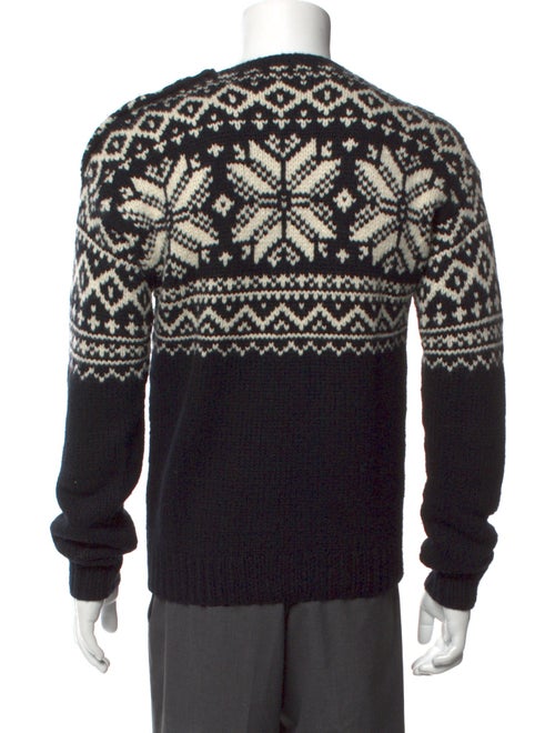 Ralph Lauren Purple Label Cashmere Graphic Print Pullover