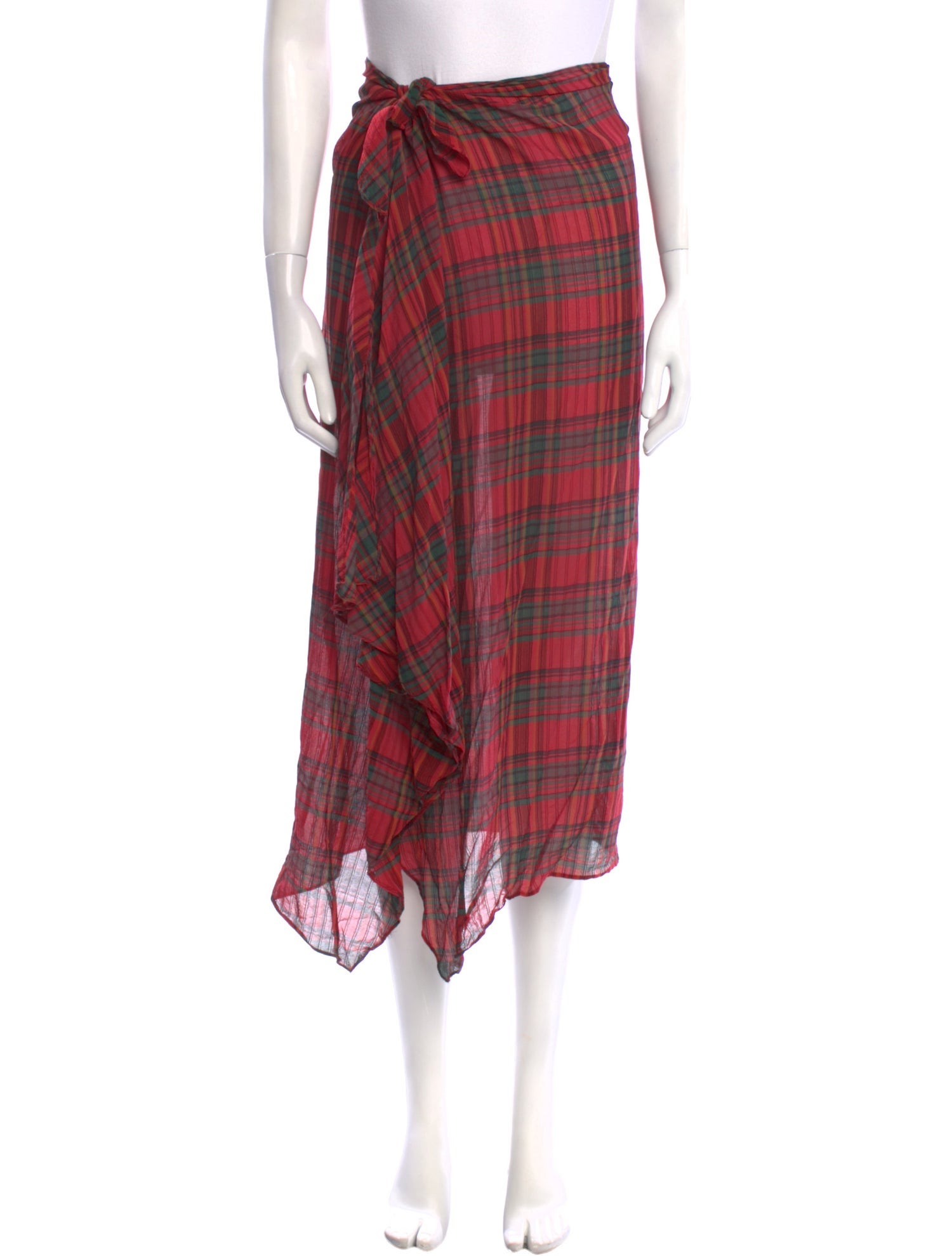 Ralph Lauren Purple Label Silk Midi Length Skirt