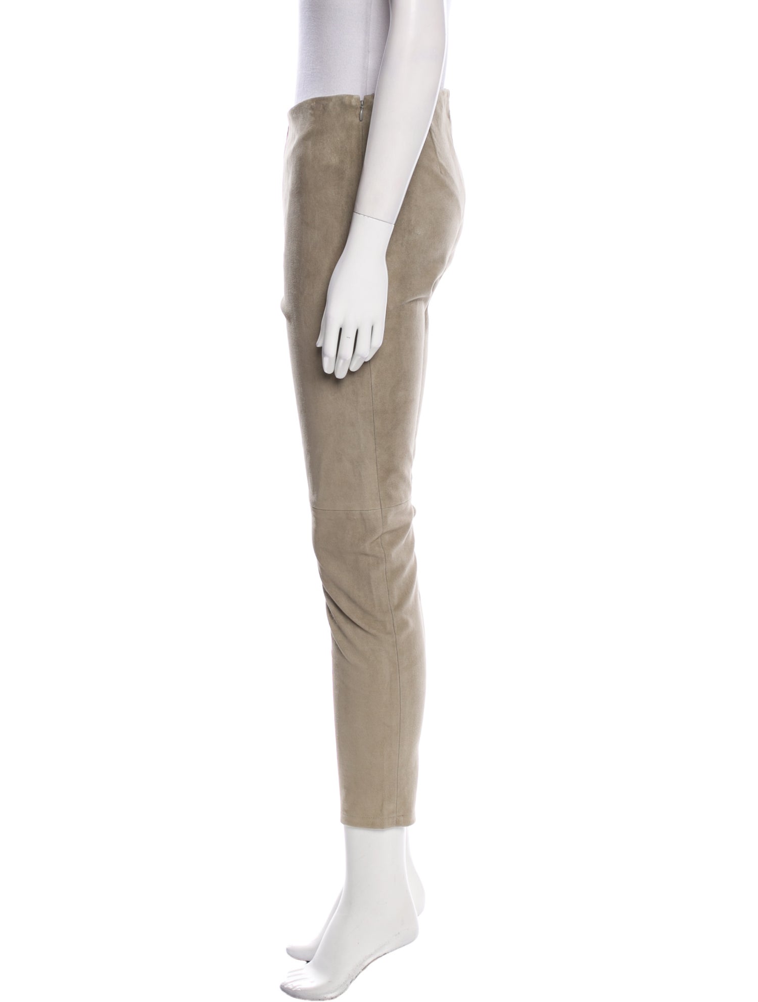 Ralph Lauren Purple Label Suede Skinny Leg Pants