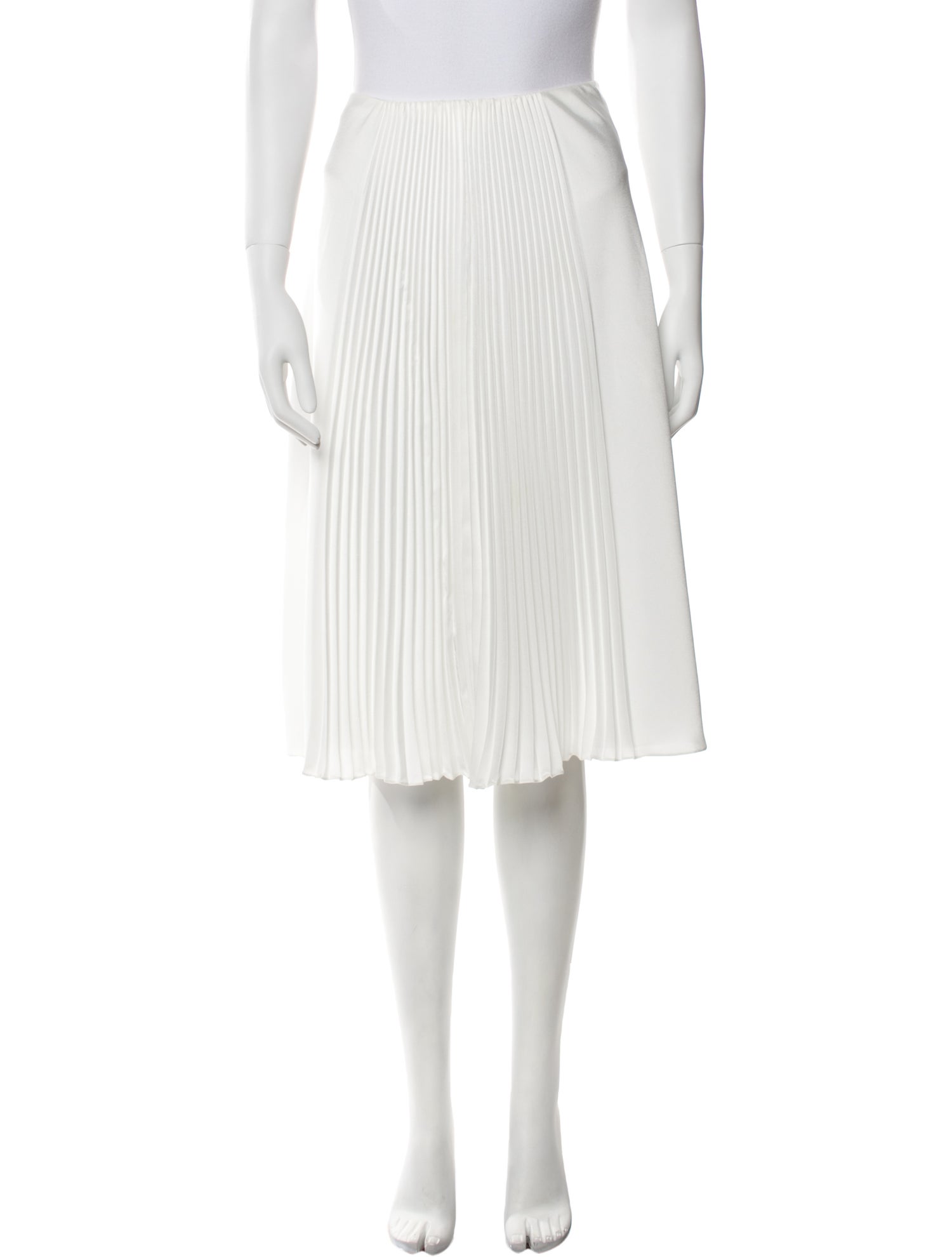 Ralph Lauren Collection Pleated Accents Knee-Length Skirt