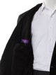 Ralph Lauren Purple Label Linen Leather Trim Embellishment Blazer