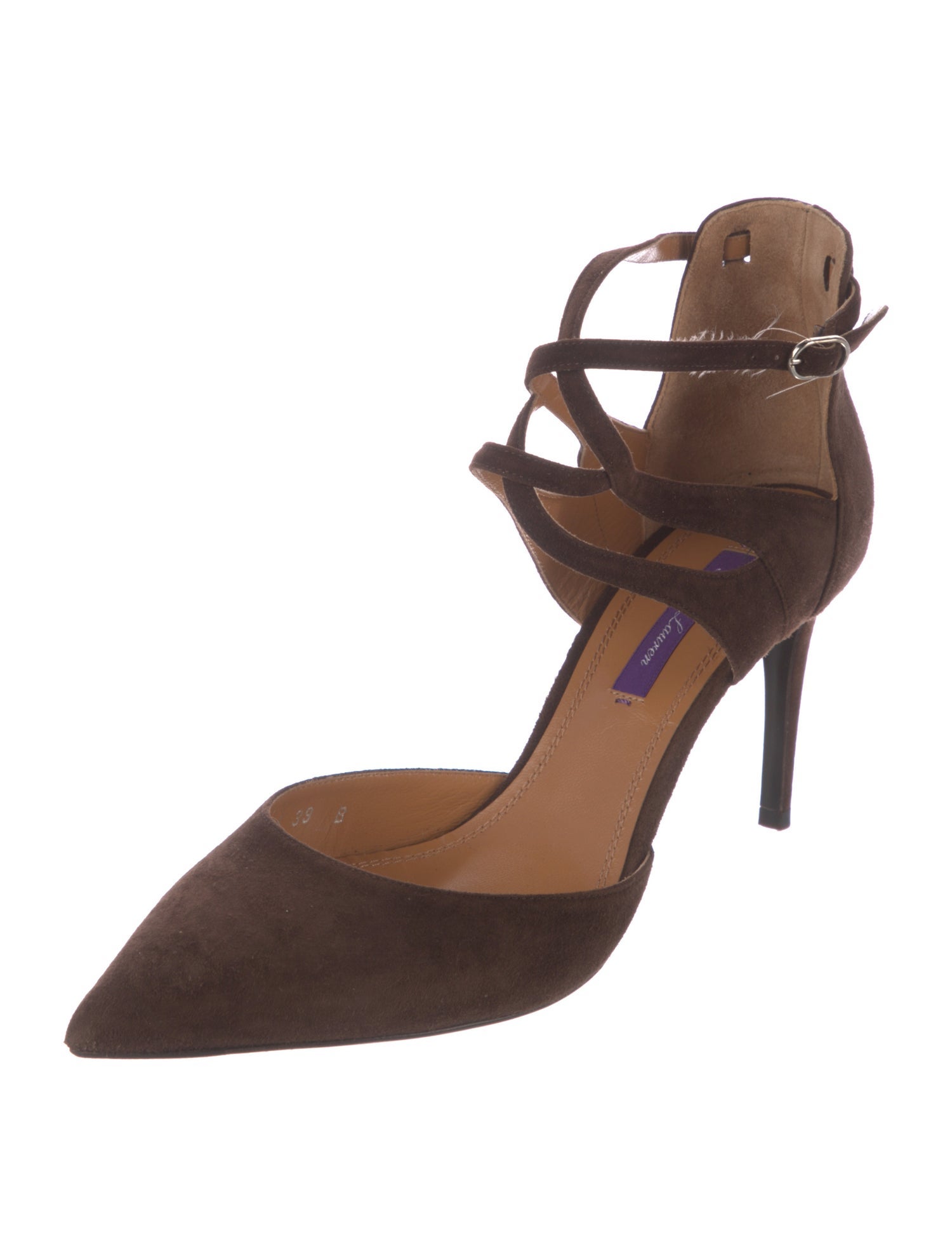 Ralph Lauren Purple Label Suede D'Orsay Pumps