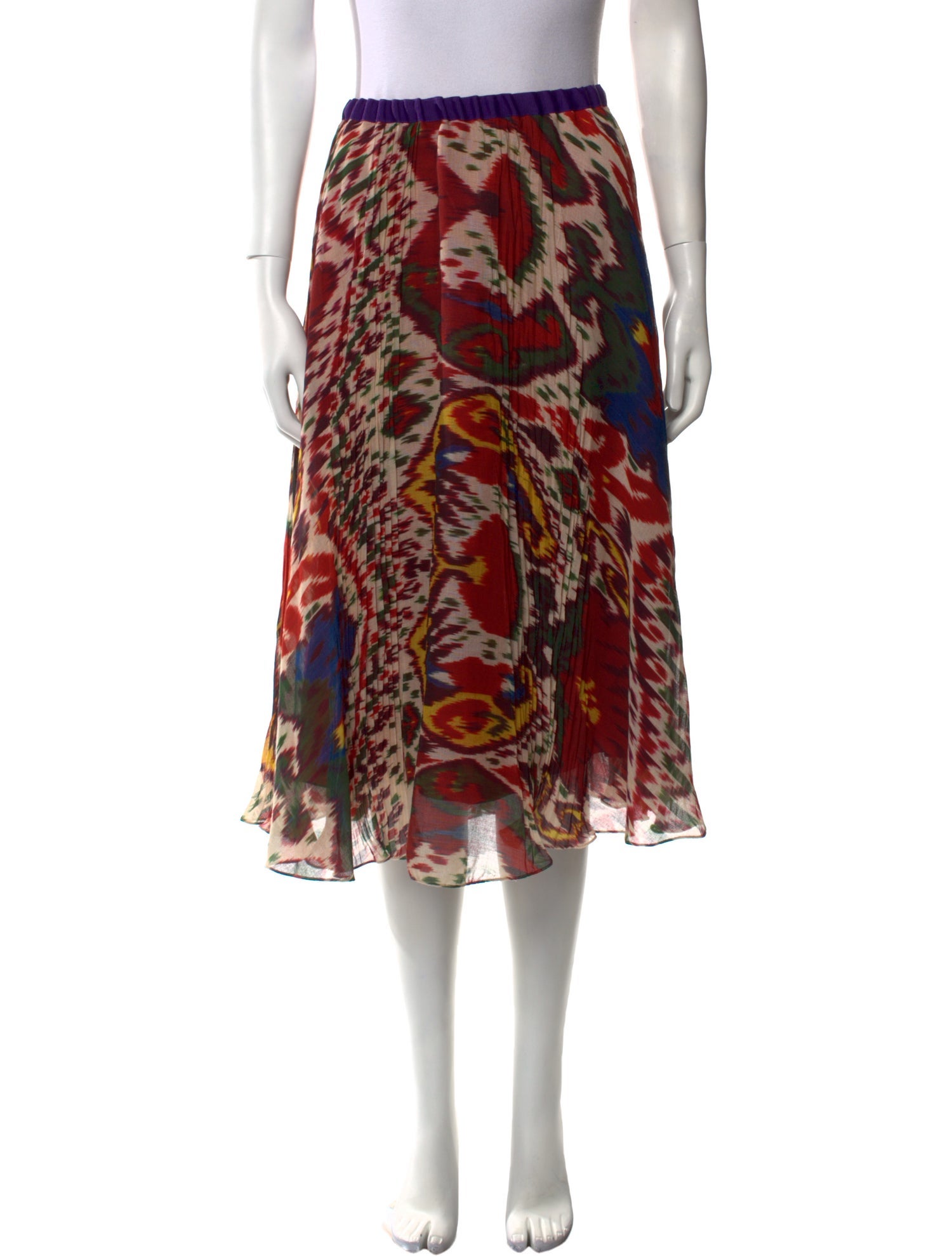 Ralph Lauren Collection Printed Midi Length Skirt