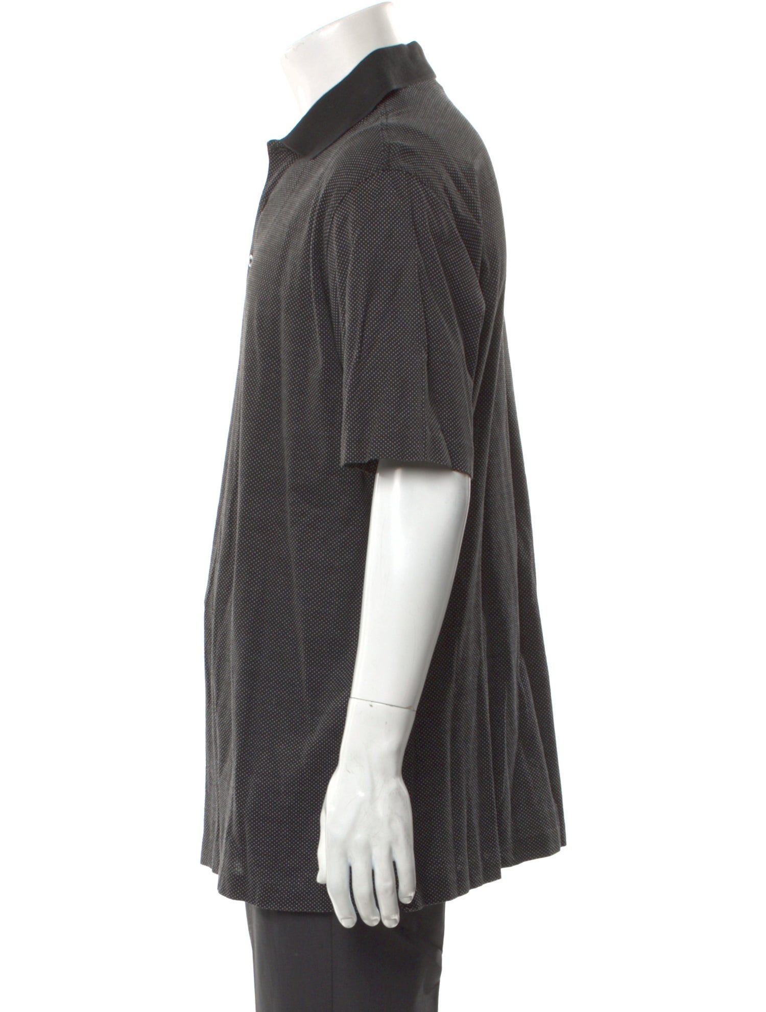 Ralph Lauren Purple Label Polka Dot Print Collar Polo Shirt