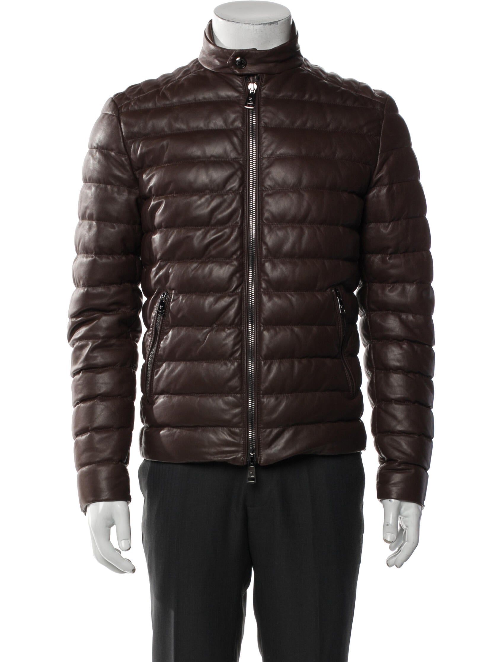 Ralph Lauren Purple Label Lamb Leather Puffer Coat