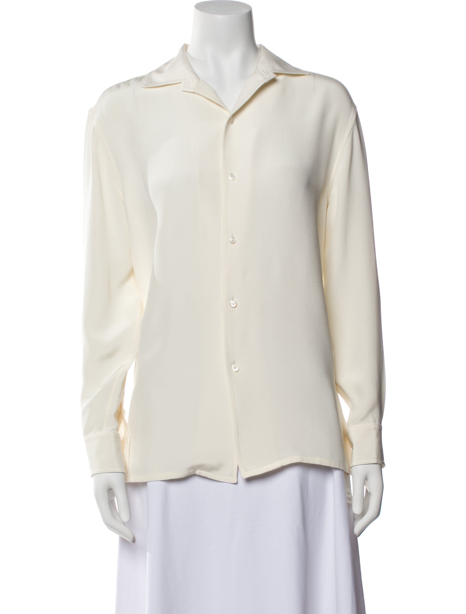 Ralph Lauren Purple Label Silk Long Sleeve Dress Shirt