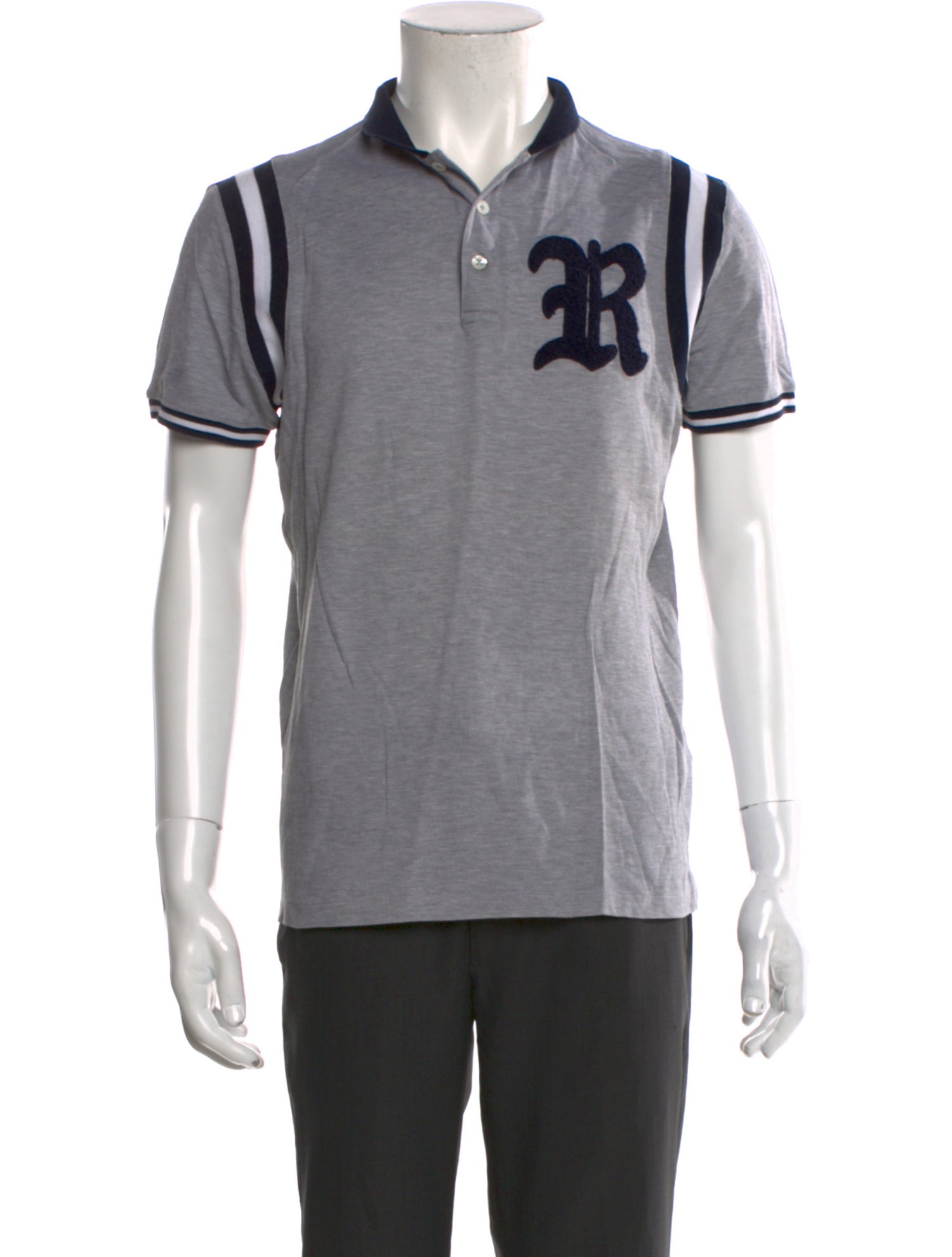 Ralph Lauren Purple Label Striped Collar Polo Shirt