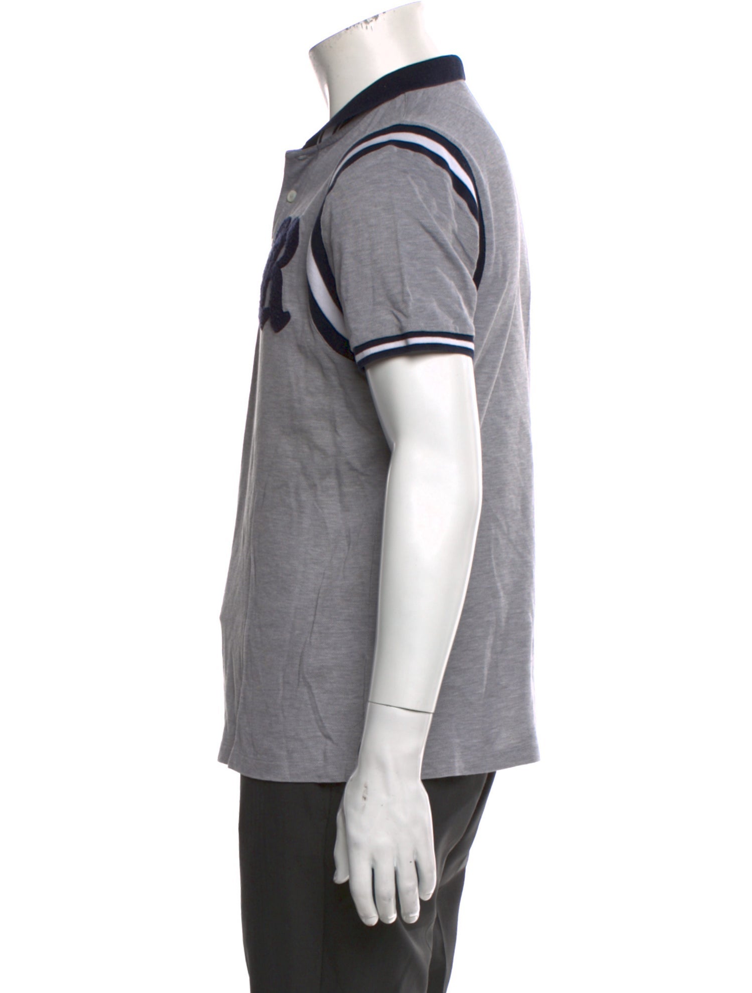 Ralph Lauren Purple Label Striped Collar Polo Shirt