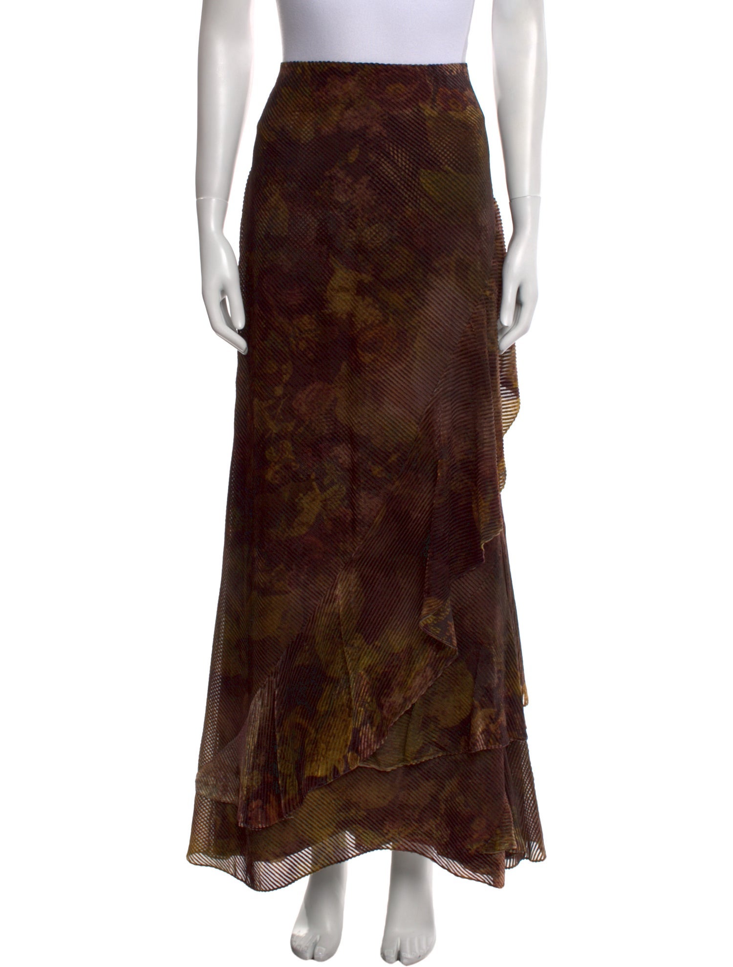 Ralph Lauren Purple Label Tie-Dye Print Long Skirt