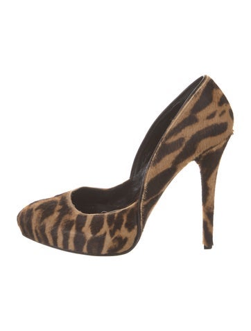 Ralph Lauren Purple Label Pumps Calf Hair Animal Print 10