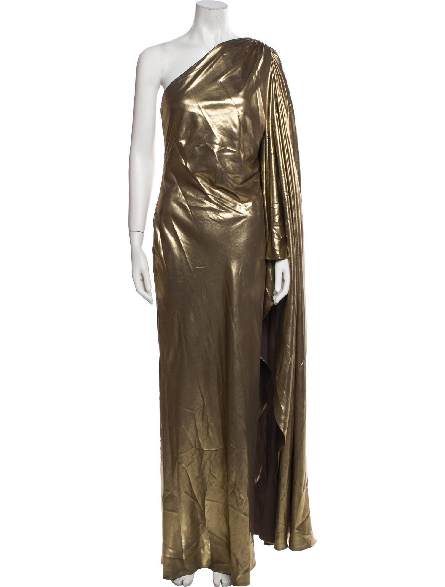 Ralph Lauren Purple Label One-Shoulder Long Dress