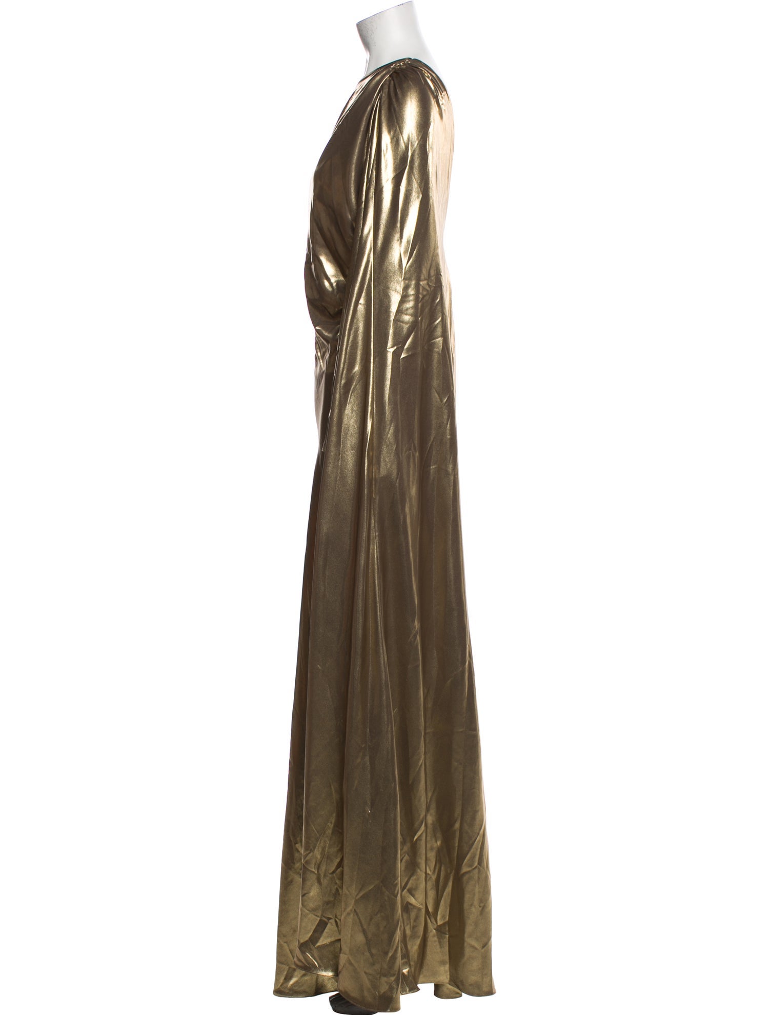 Ralph Lauren Purple Label One-Shoulder Long Dress