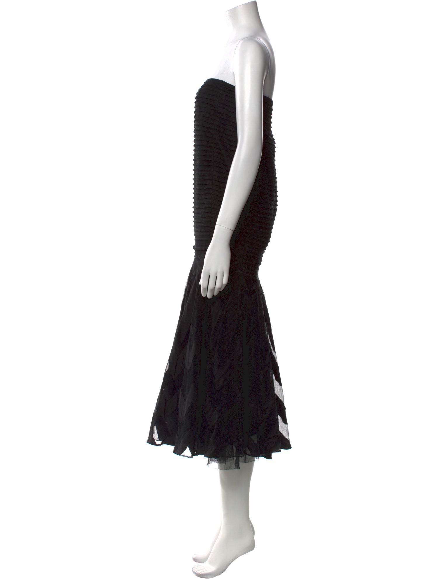 Ralph Lauren Purple Label Strapless Midi Length Dress