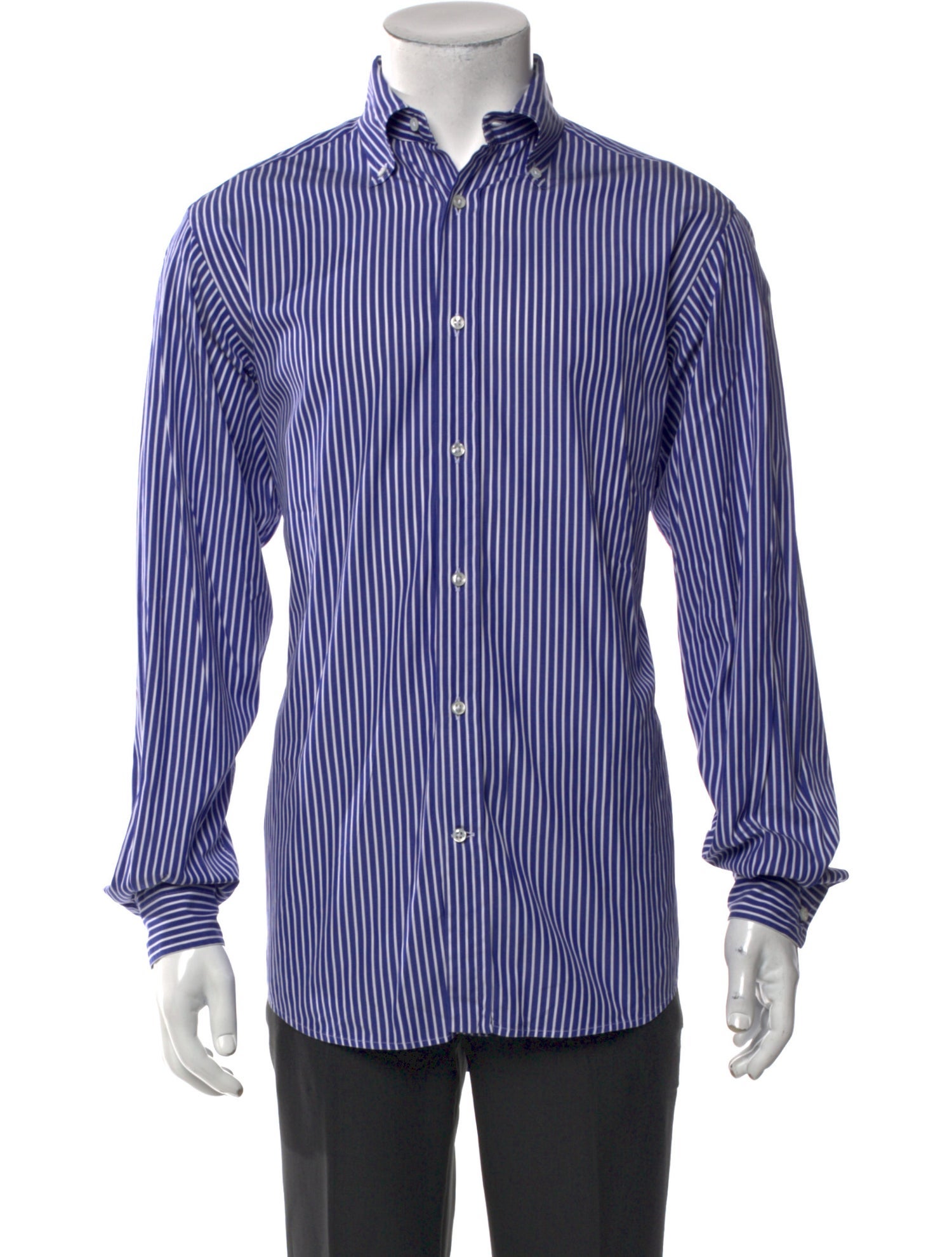 Ralph Lauren Purple Label Striped Long Sleeve Dress Shirt