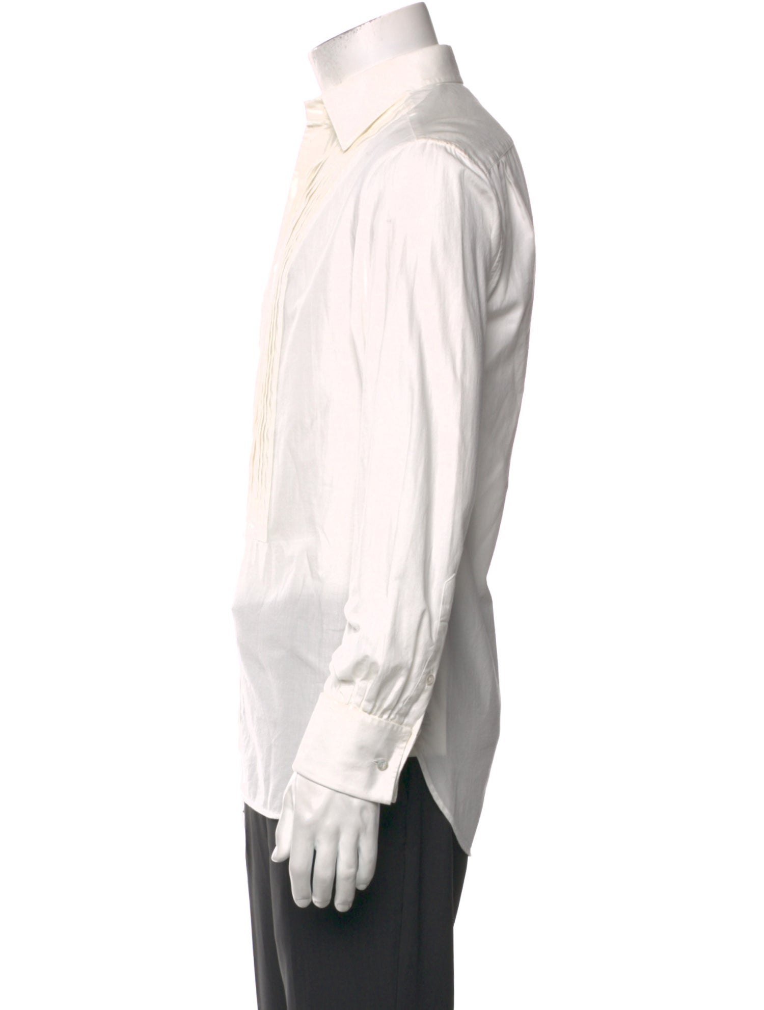 Ralph Lauren Purple Label Striped Long Sleeve Tuxedo Shirt