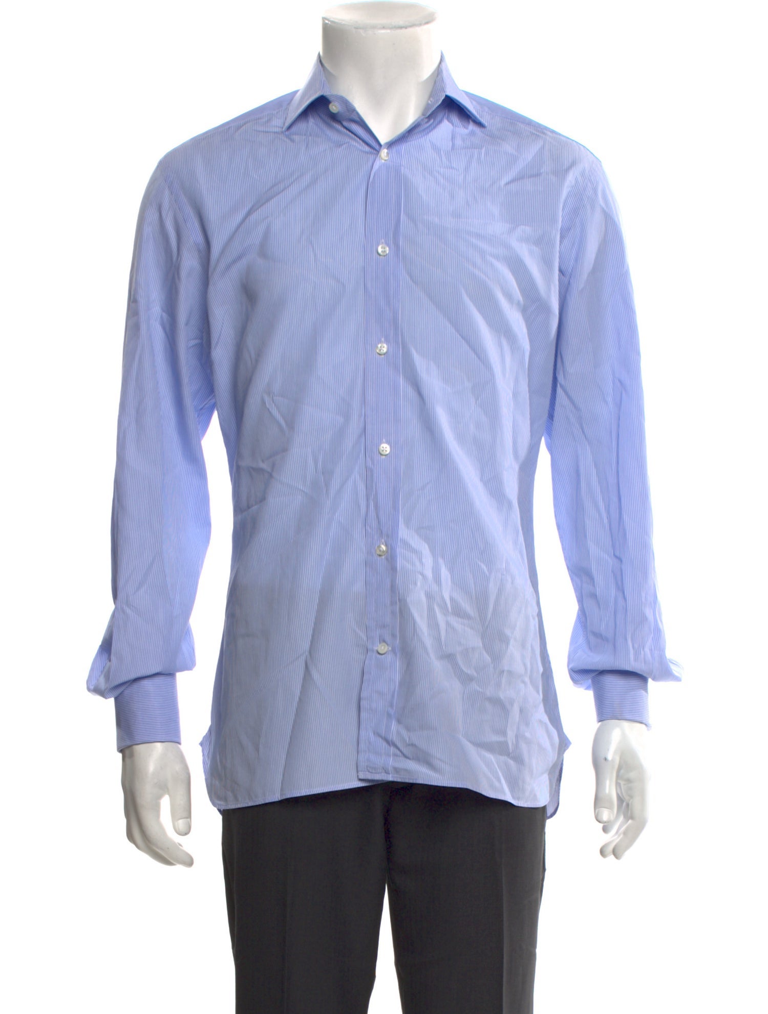 Ralph Lauren Purple Label Striped Long Sleeve Dress Shirt