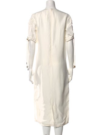 Ralph Lauren Purple Label Crew Neck Midi Length Dress