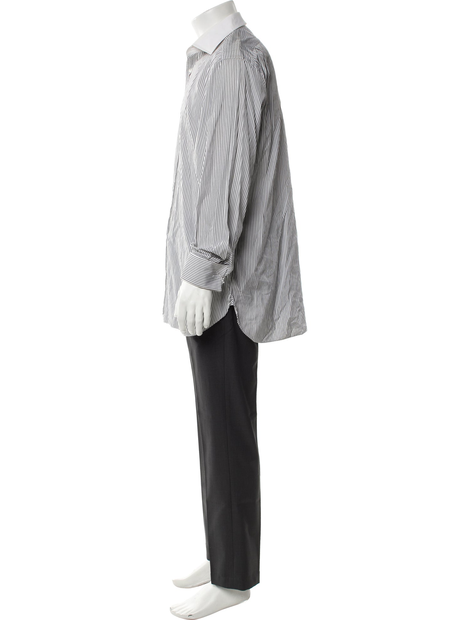 Ralph Lauren Purple Label Striped Long Sleeve Dress Shirt