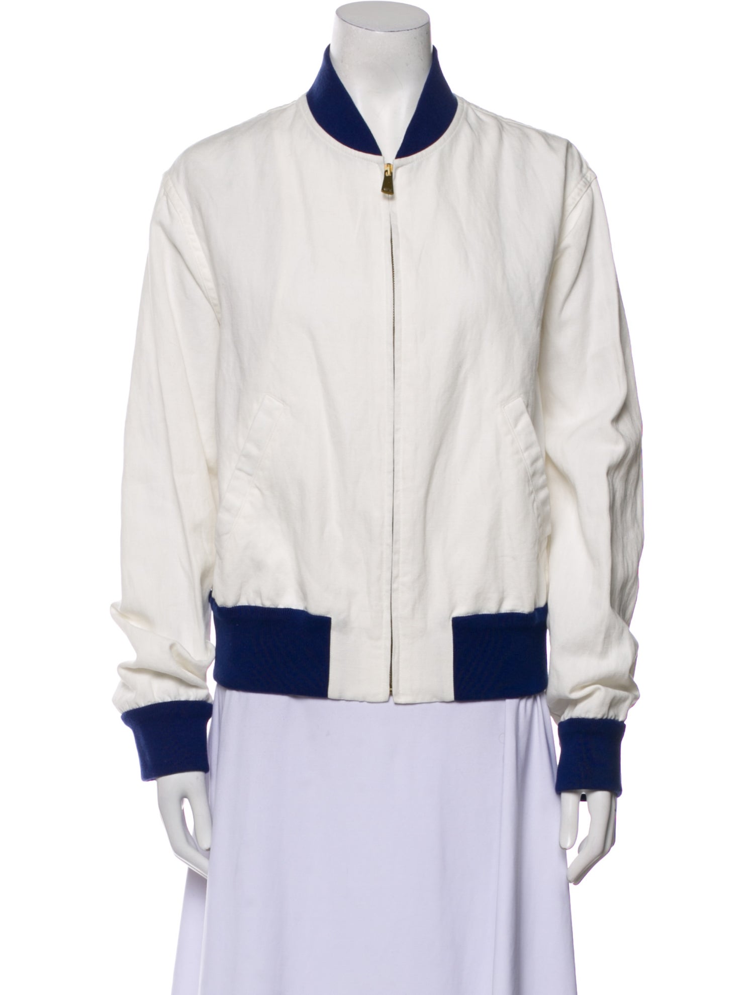 Ralph Lauren Purple Label Striped Bomber Jacket