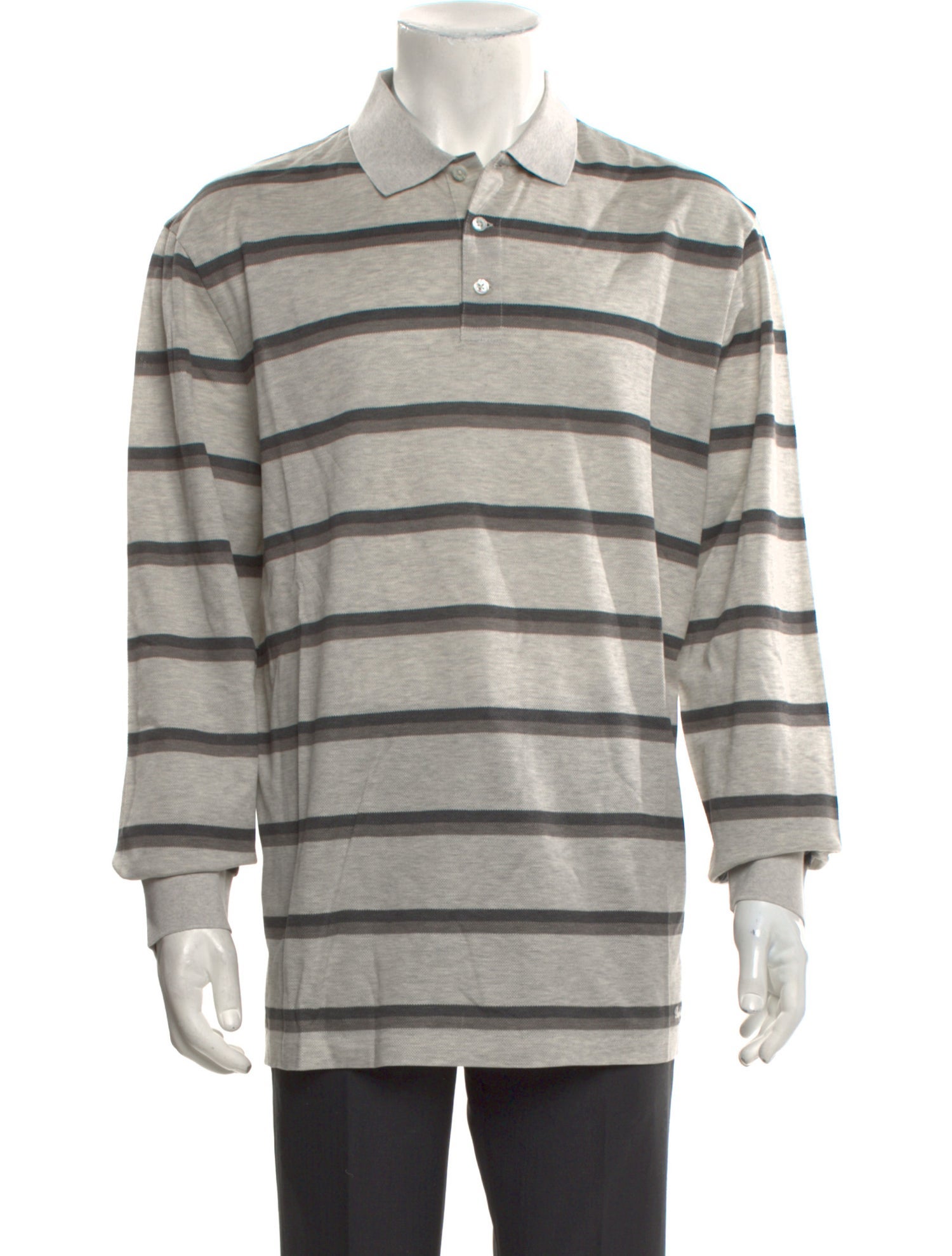 Ralph Lauren Purple Label Striped Collar Polo Shirt w/ Tags