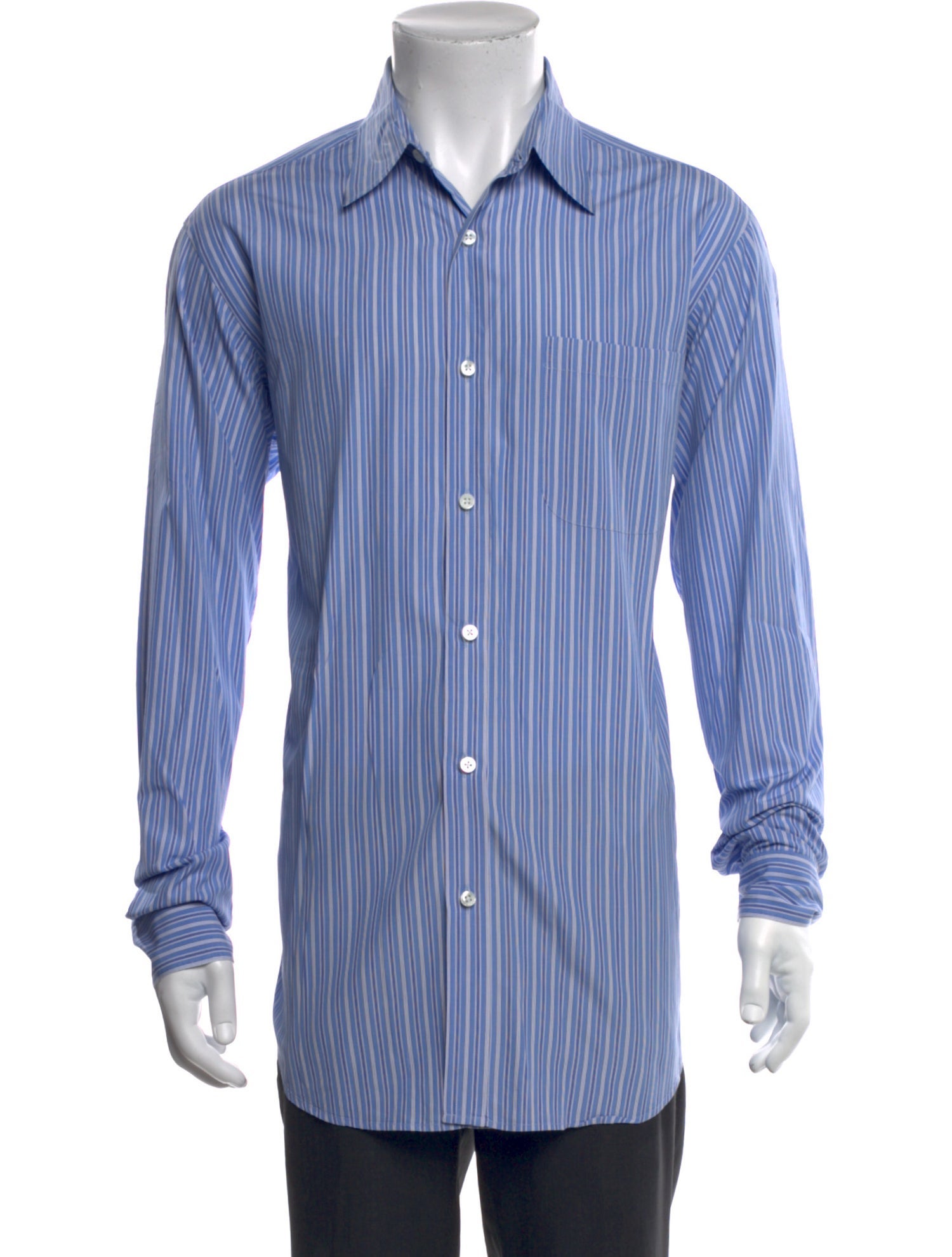 Ralph Lauren Purple Label Striped Long Sleeve Dress Shirt
