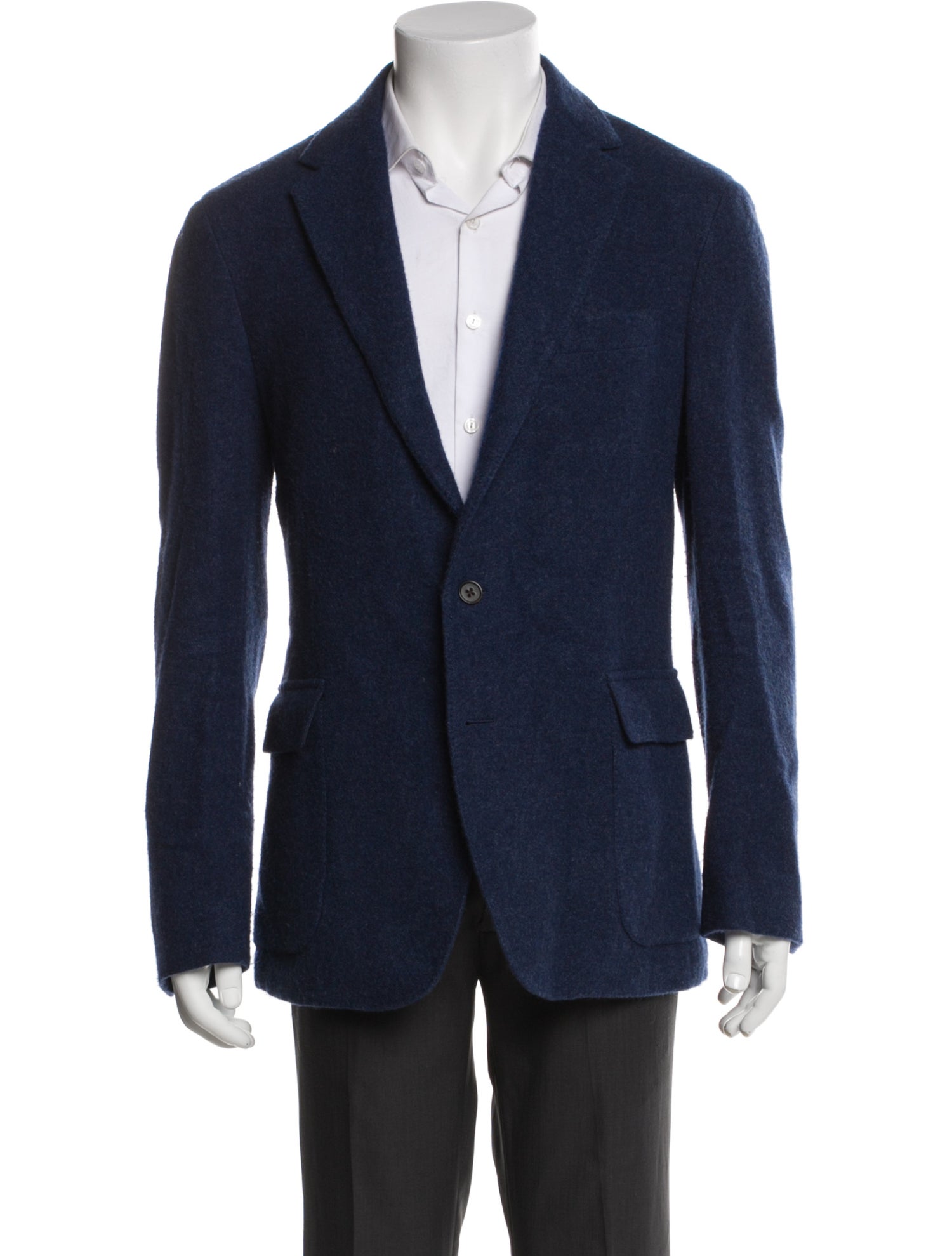 Ralph Lauren Purple Label Cashmere Tweed Pattern Peacoat