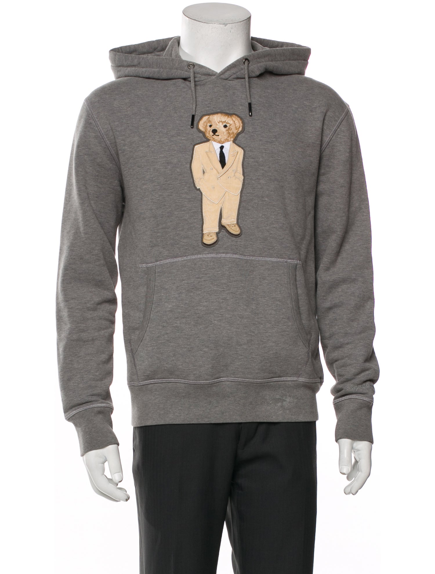 Ralph Lauren Purple Label Graphic Print V-Neck Hoodie