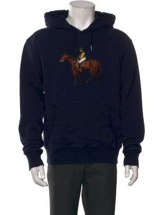 Ralph Lauren Purple Label Graphic Print Crew Neck Hoodie