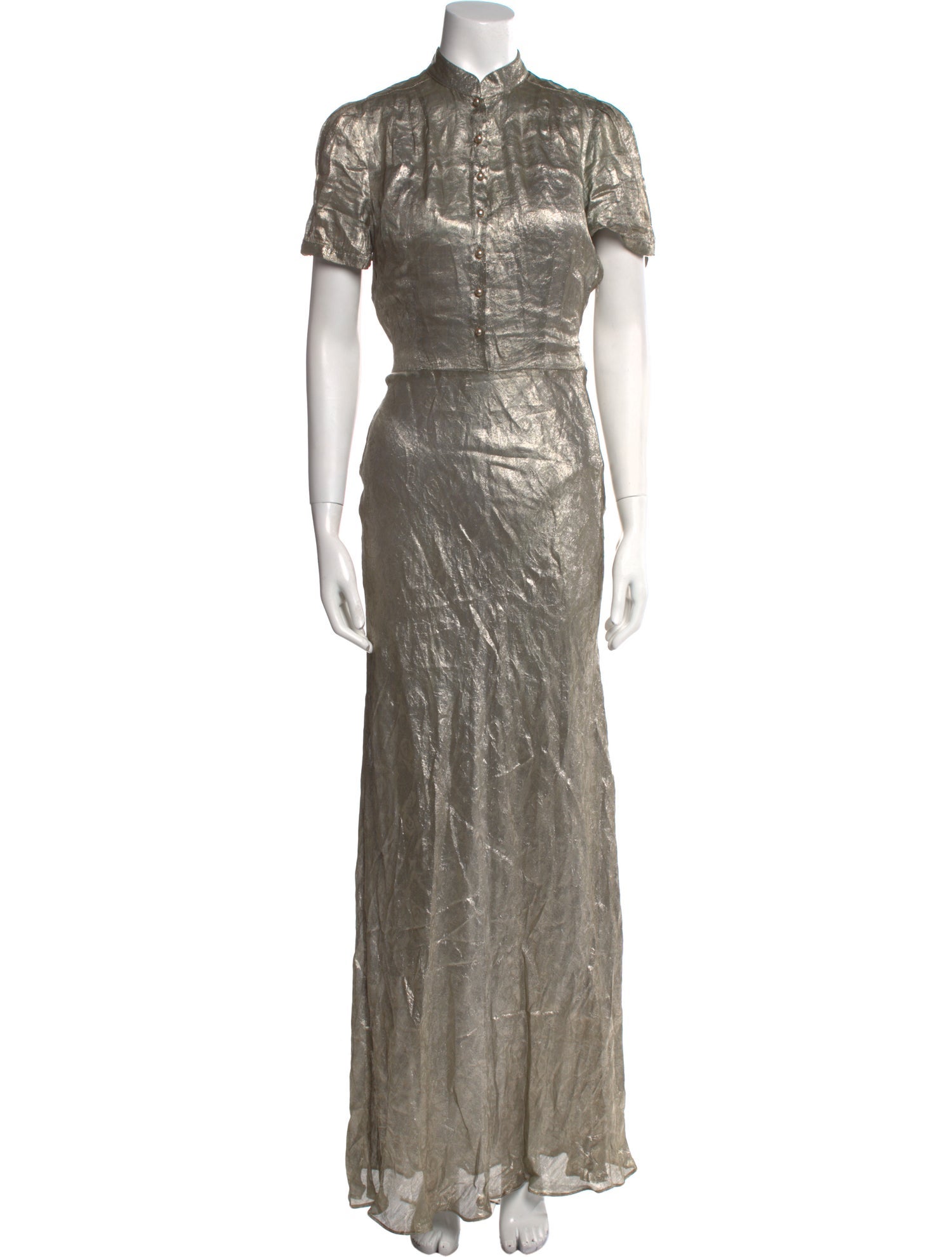 Ralph Lauren Purple Label Mock Neck Long Dress