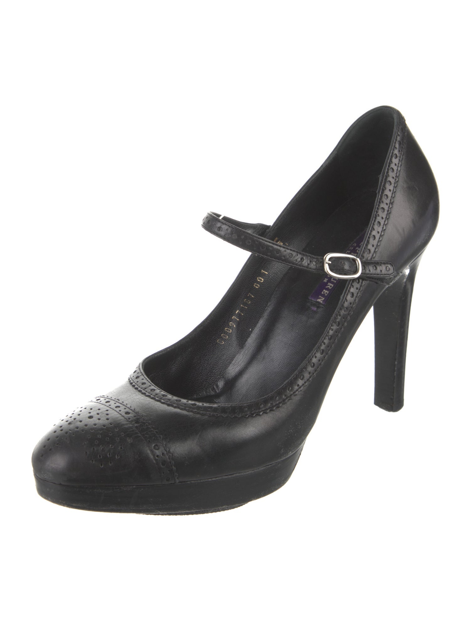 Ralph Lauren Purple Label Leather Lasercut Accents Pumps