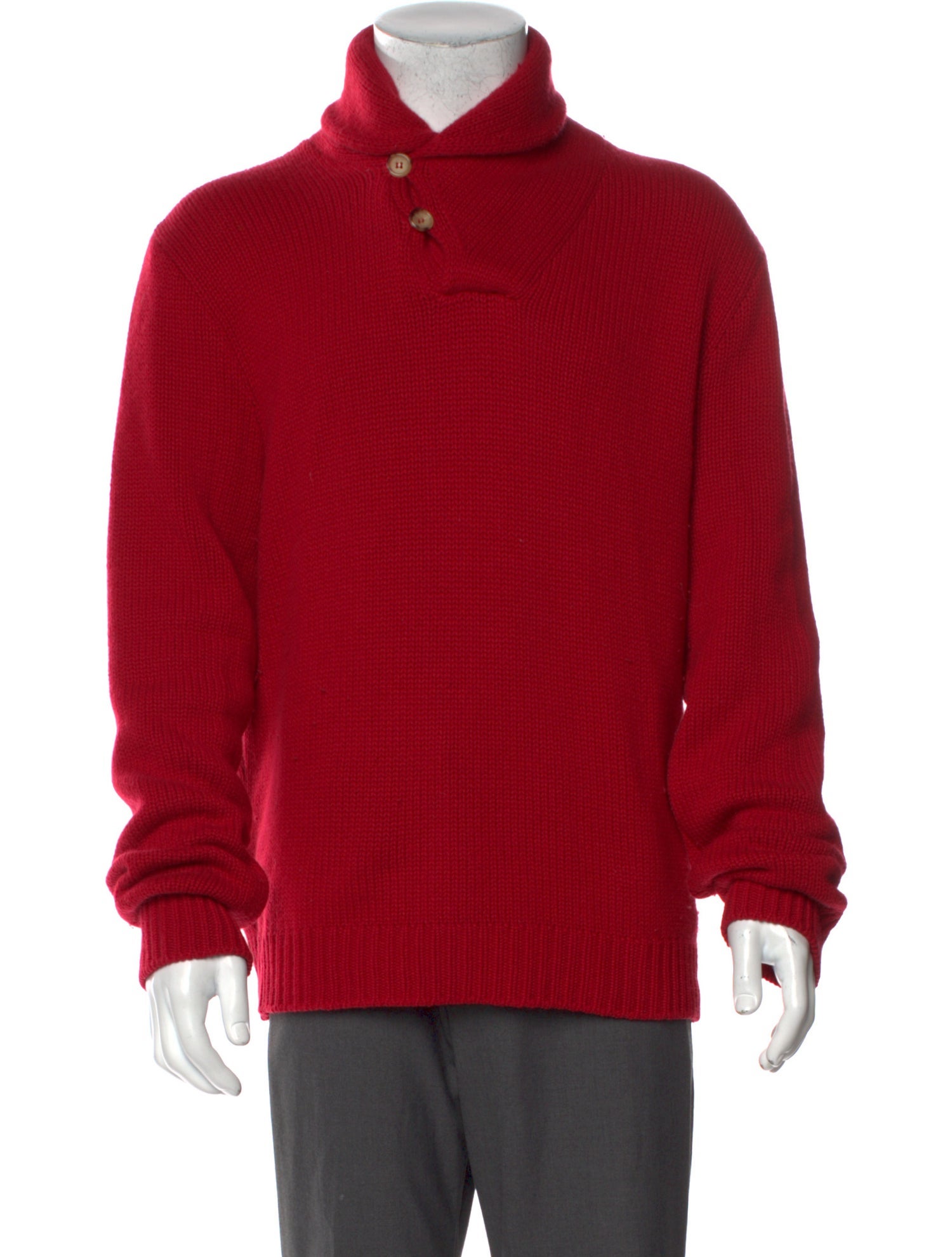 Ralph Lauren Purple Label Cashmere Mock Neck Polo Sweater