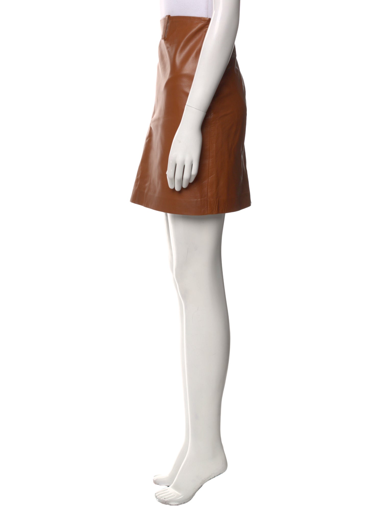 Ralph Lauren Collection Ralph Lauren Purple Label Leather Mini Skirt