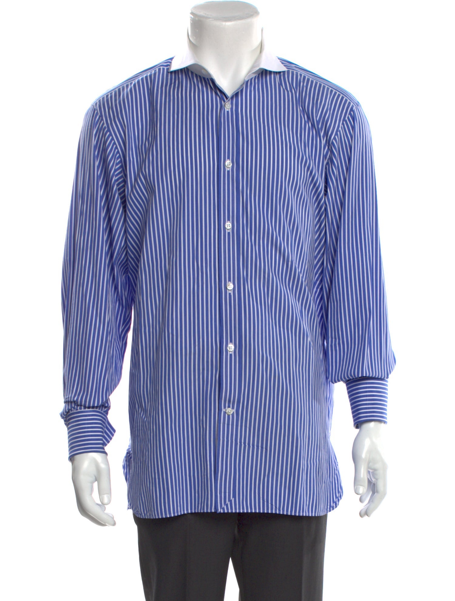 Ralph Lauren Purple Label Striped Long Sleeve Dress Shirt