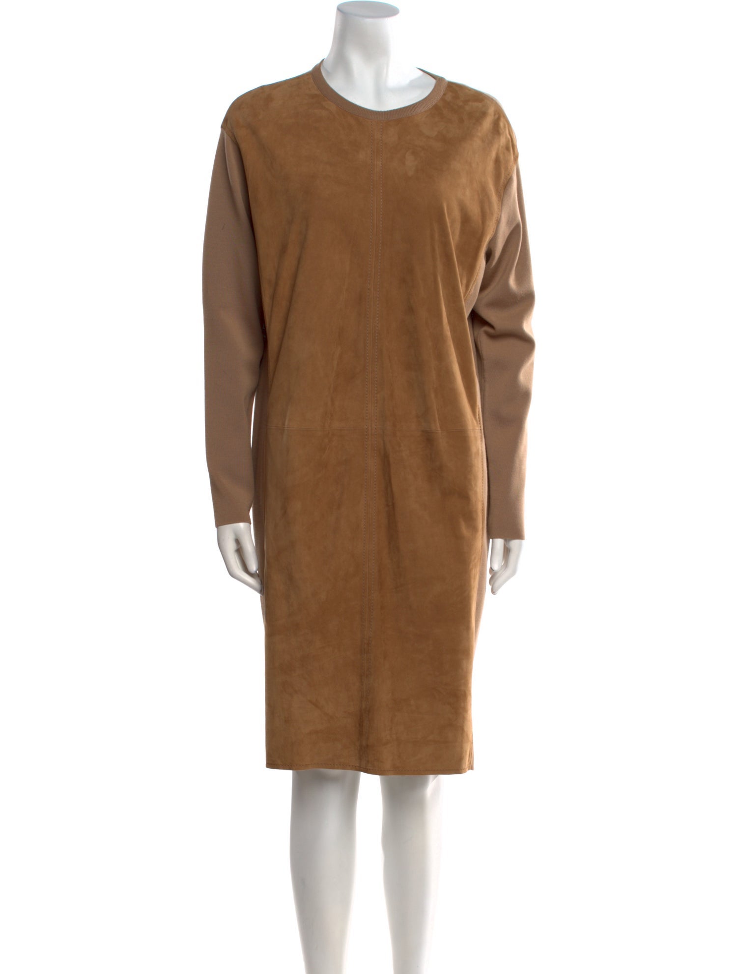 Ralph Lauren Purple Label Suede Knee-Length Dress