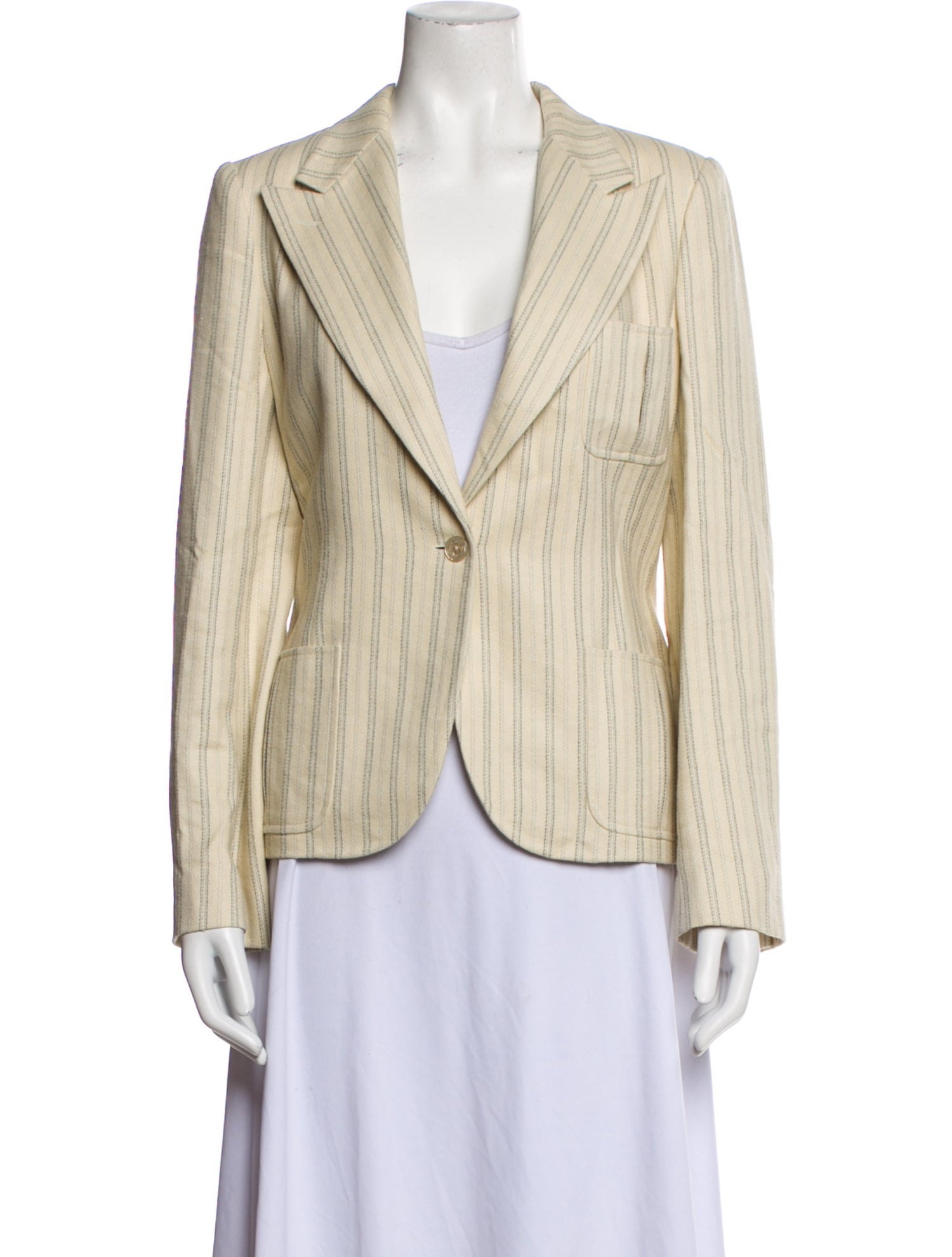 Ralph Lauren Purple Label Silk Striped Blazer