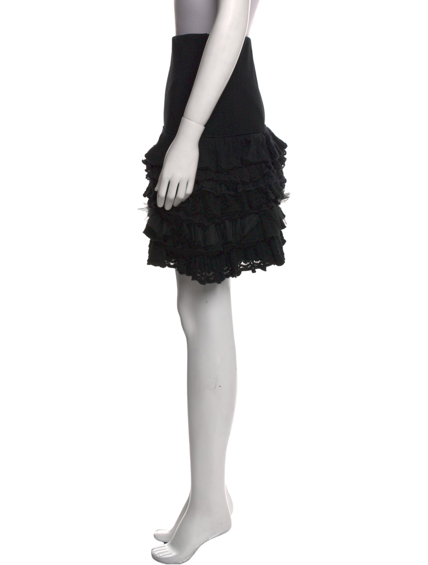 Ralph Lauren Purple Label Mesh Accents Mini Skirt