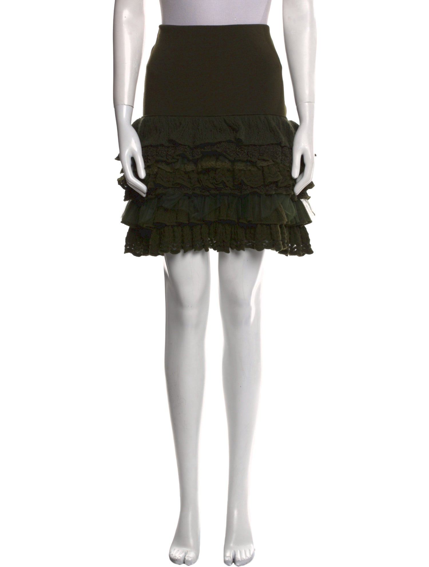 Ralph Lauren Purple Label Mesh Accents Mini Skirt