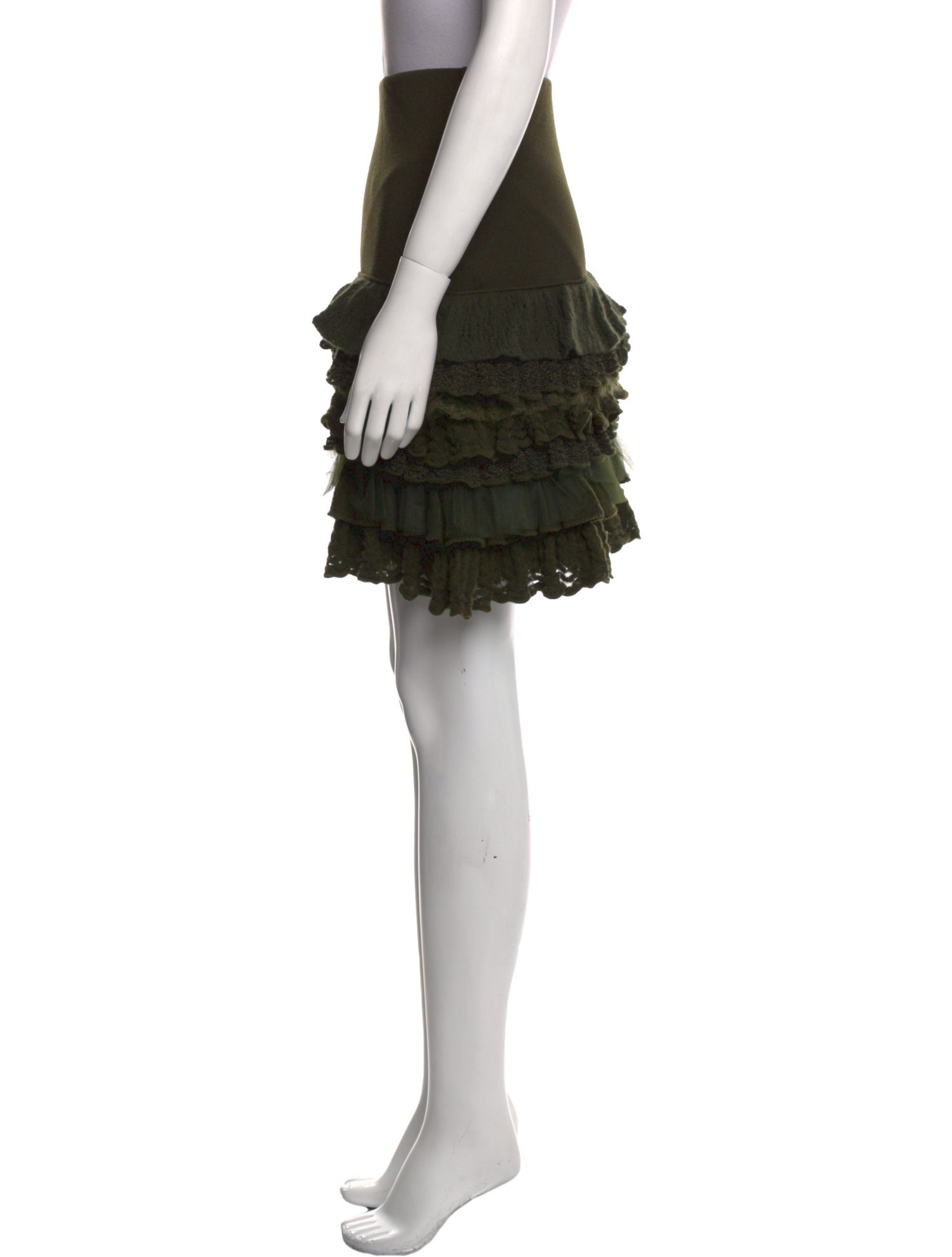 Ralph Lauren Purple Label Mesh Accents Mini Skirt