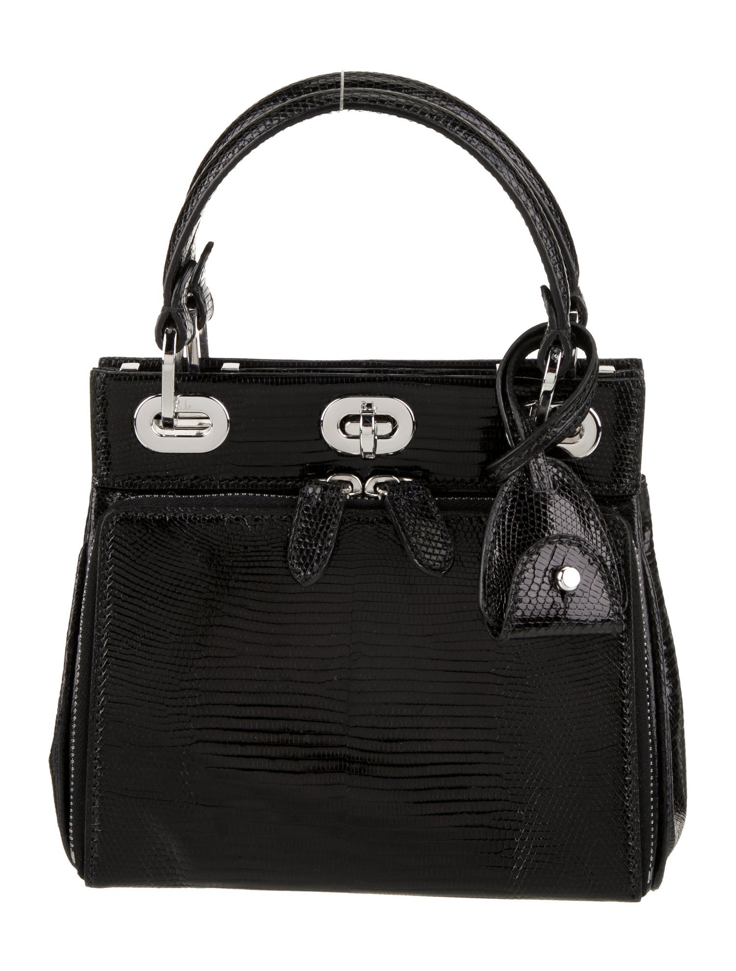 Ralph Lauren Embossed Leather Top Handle Bag