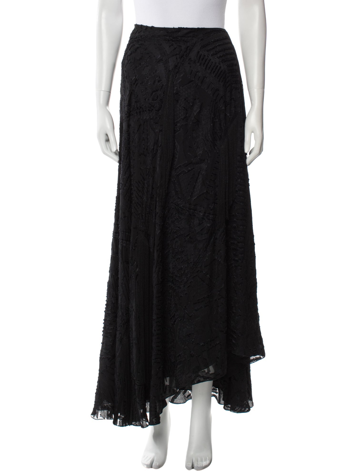 Ralph Lauren Purple Label Fringe Trim Accent Long Skirt w/ Tags