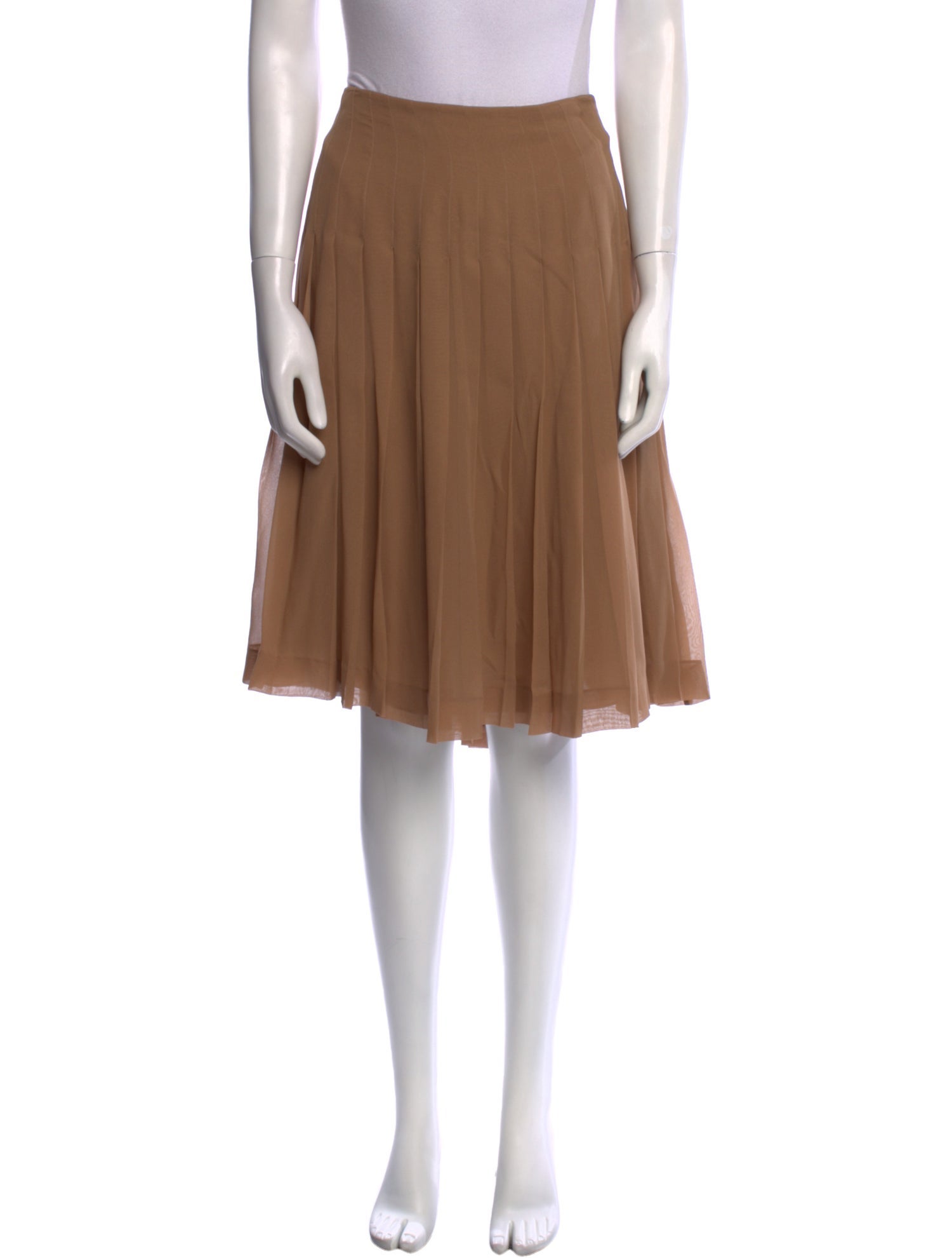 Ralph Lauren Collection Silk Knee-Length Skirt