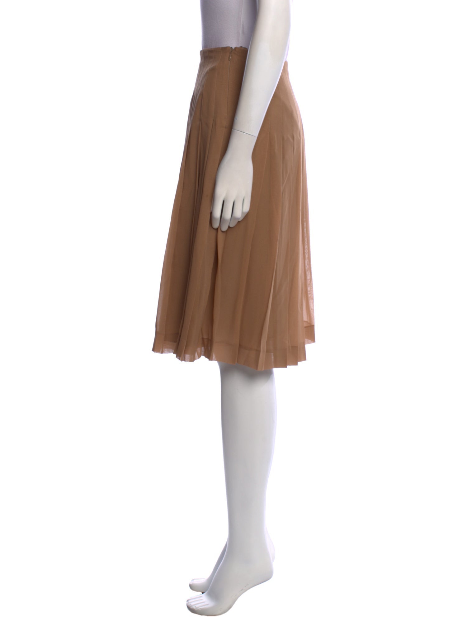 Ralph Lauren Collection Silk Knee-Length Skirt