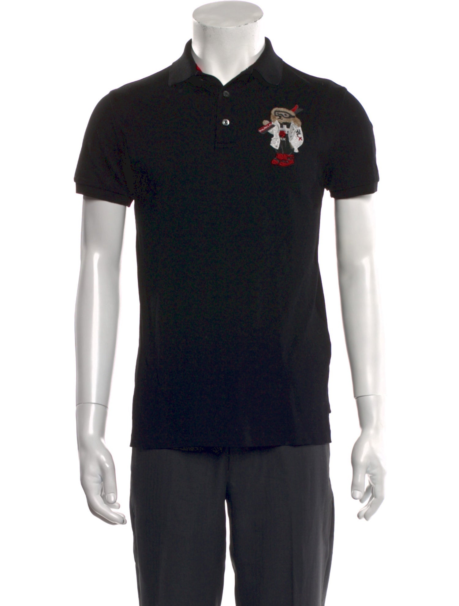 Ralph Lauren Purple Label Graphic Print Collar Polo Shirt