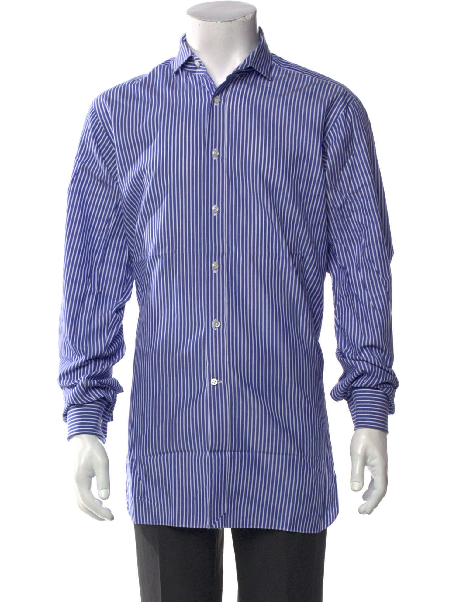 Ralph Lauren Purple Label Striped Long Sleeve Dress Shirt