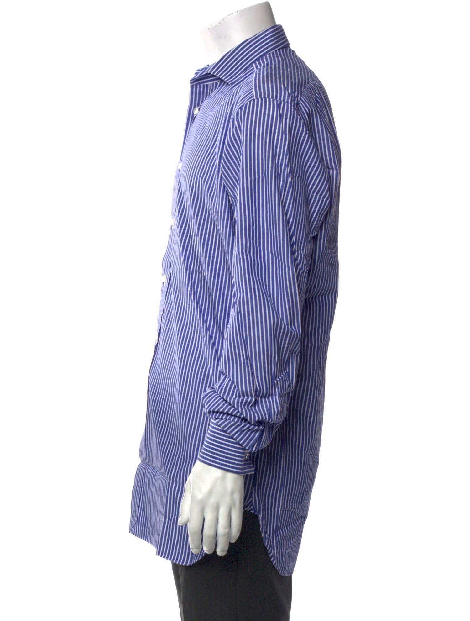 Ralph Lauren Purple Label Striped Long Sleeve Dress Shirt